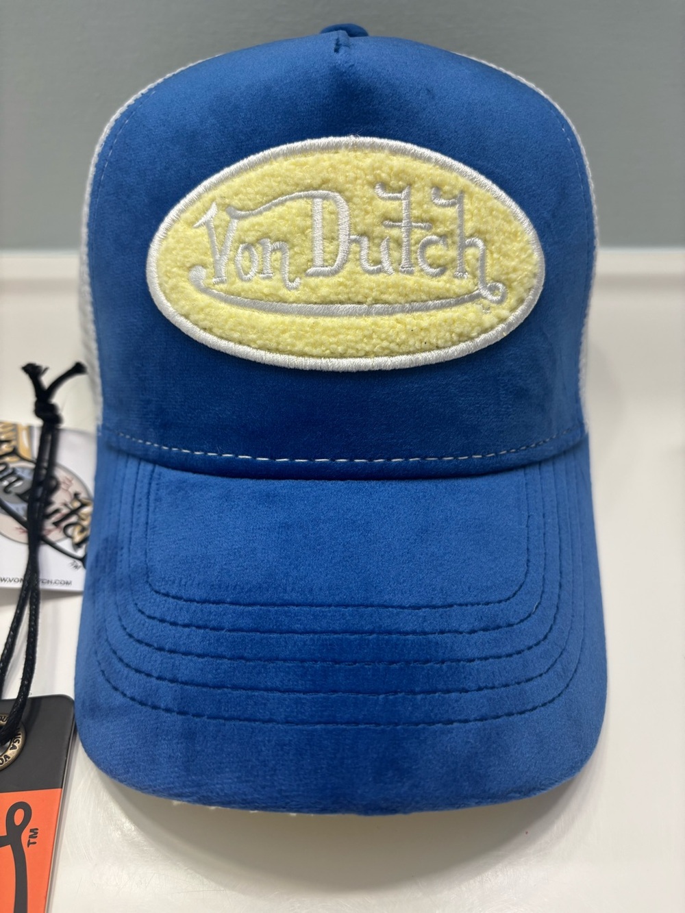 Von Dutch Royal Blue Cap with Yellow Oval Patch